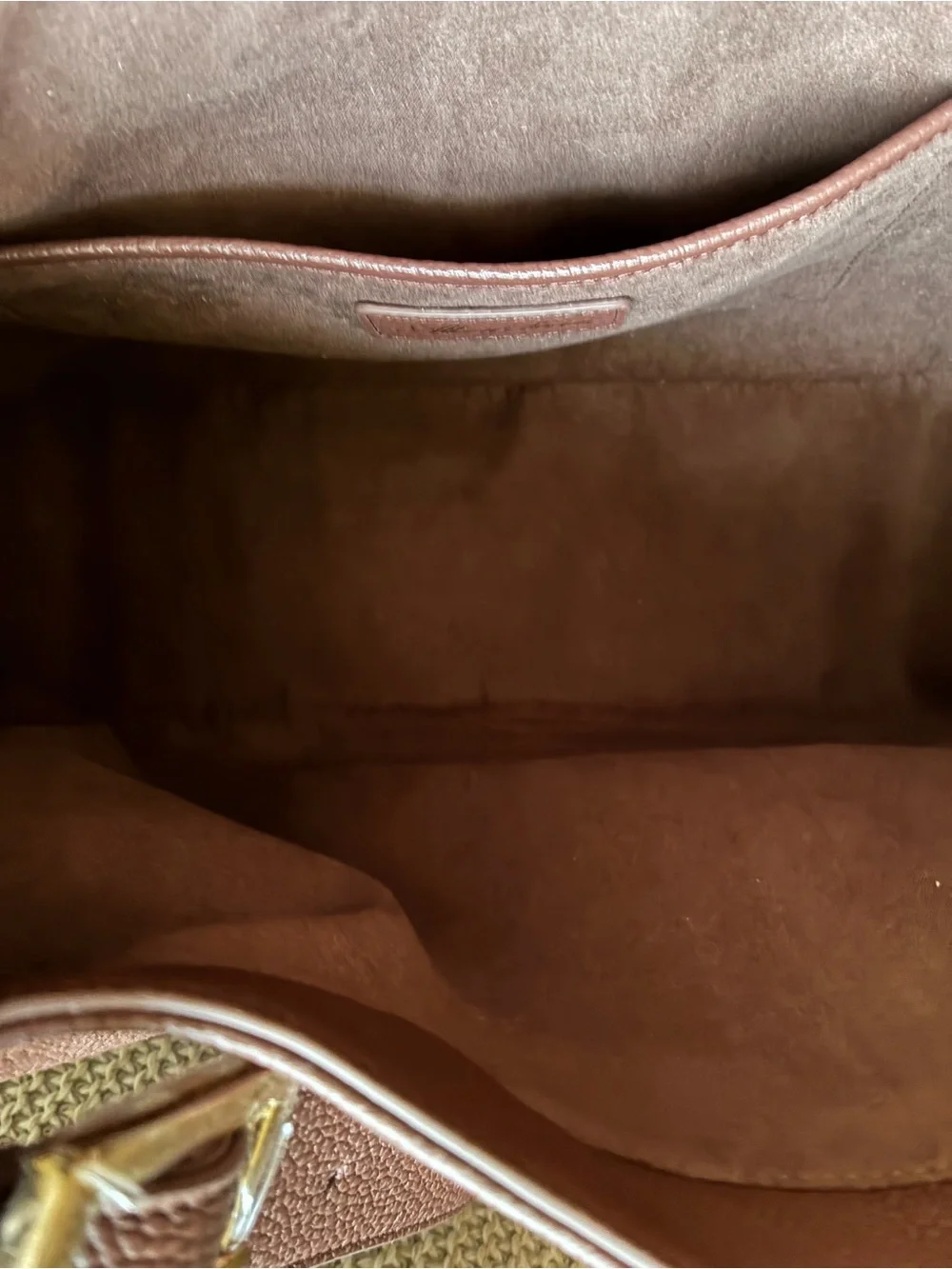 All on seven pebbled leather chocolate bag